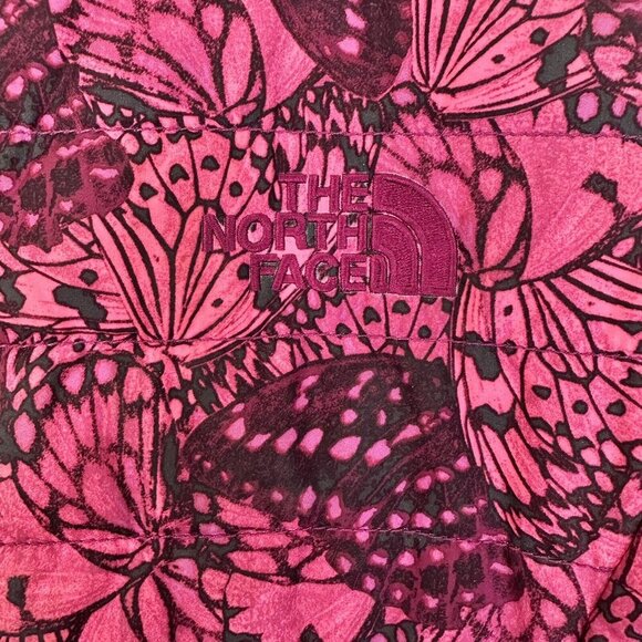 The North Face Girls Reversible Mossbud Swirl Jacket Size Medium Pink Butterfly - Picture 3 of 9